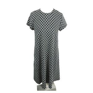 J. McLaughlin Black and White Polka Dot Midi Dress